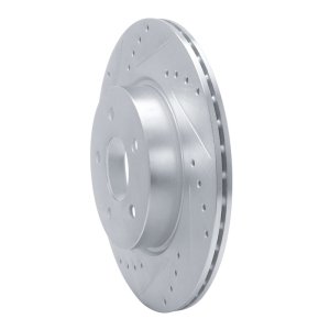 Infiniti QX50 Brake Rotor (1) - Rear Left - R1 Concepts - Drilled & Slotted - Silver - `19-`24